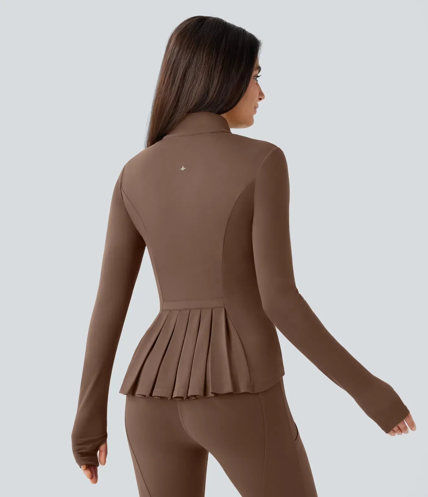 ColaSoft™ | Slim riding jacket with high neck, thumb holes and pleated zip