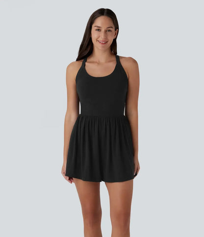 ColaBody™ | 2‑in‑1 backless twist vacation bodysuit with side pockets (Easy Peezy Edition)