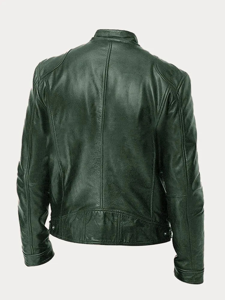 Men's casual leather jacket