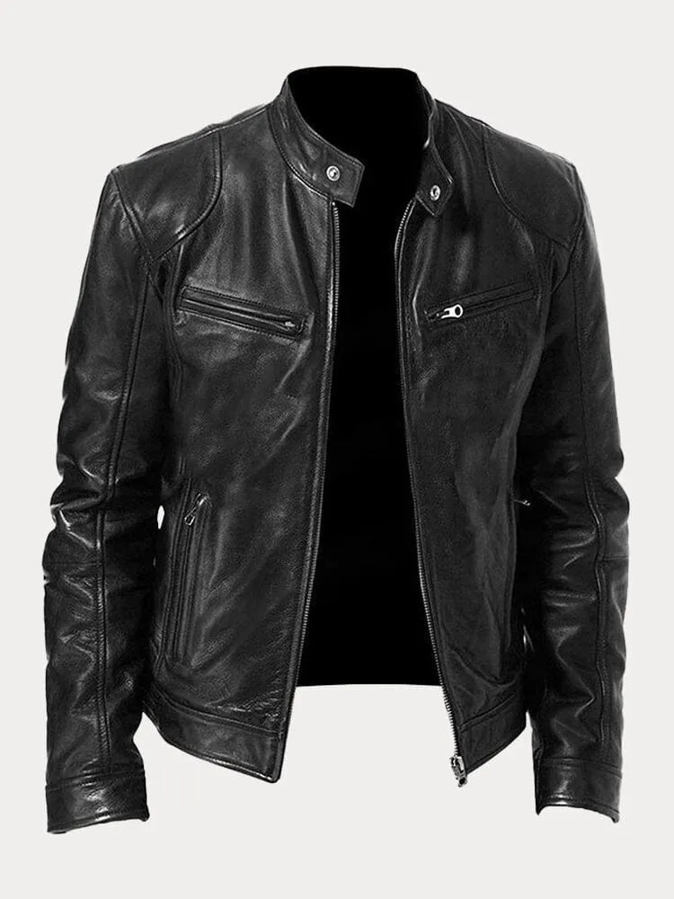 Men's casual leather jacket