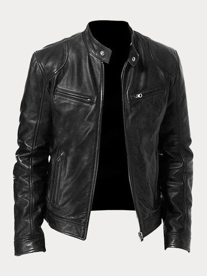 Men's casual leather jacket
