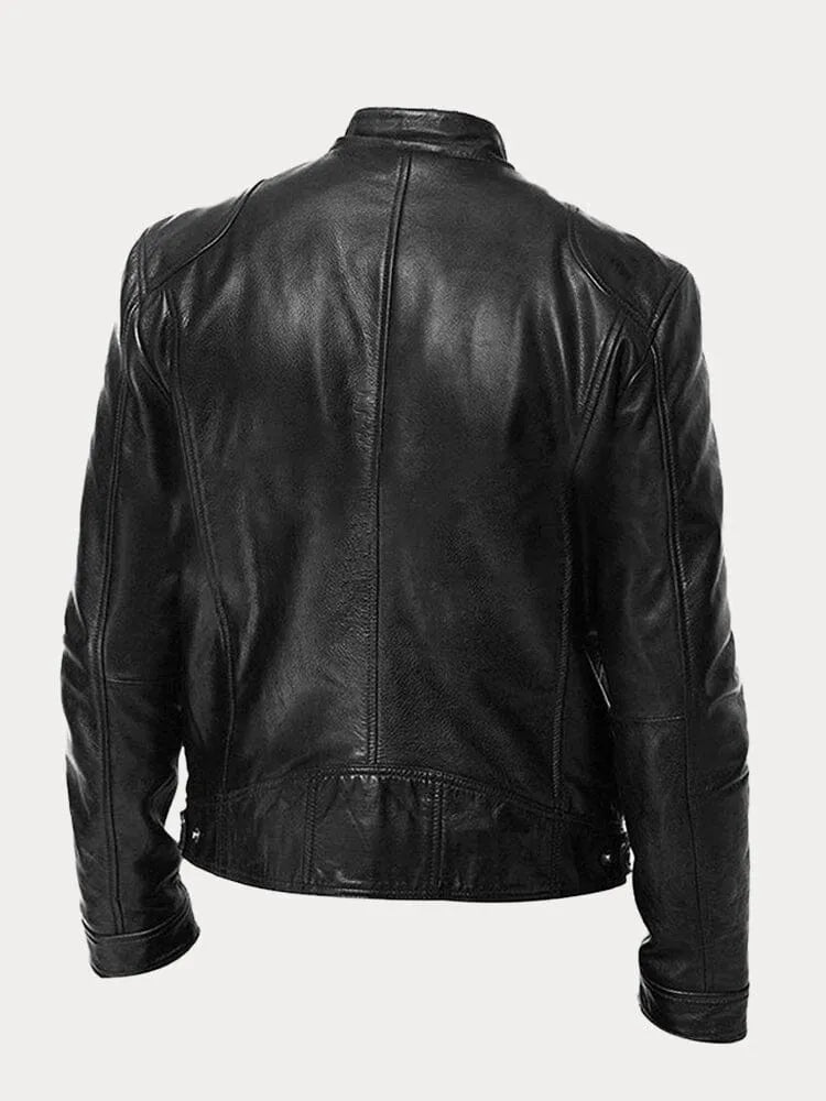 Men's casual leather jacket