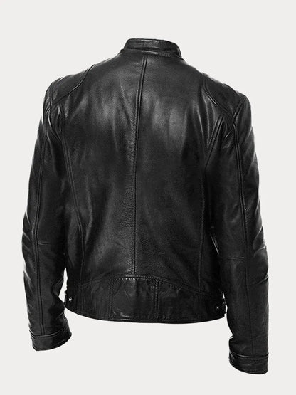 Men's casual leather jacket