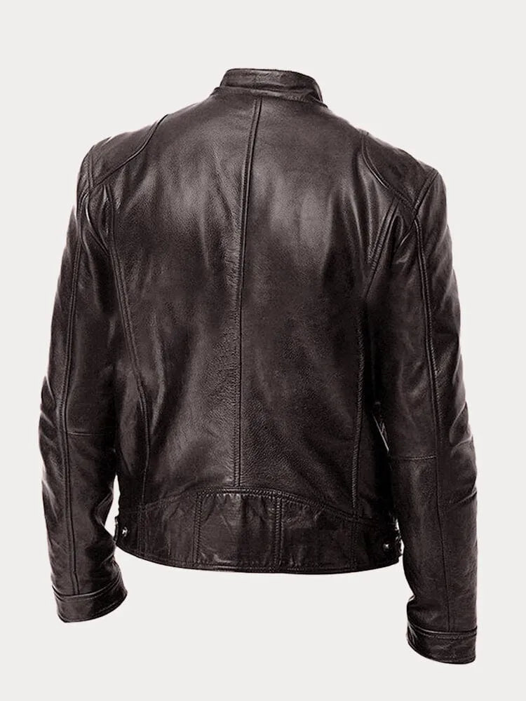 Men's casual leather jacket