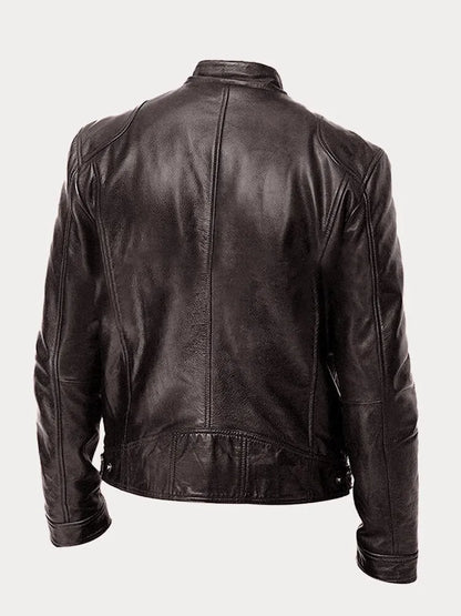 Men's casual leather jacket