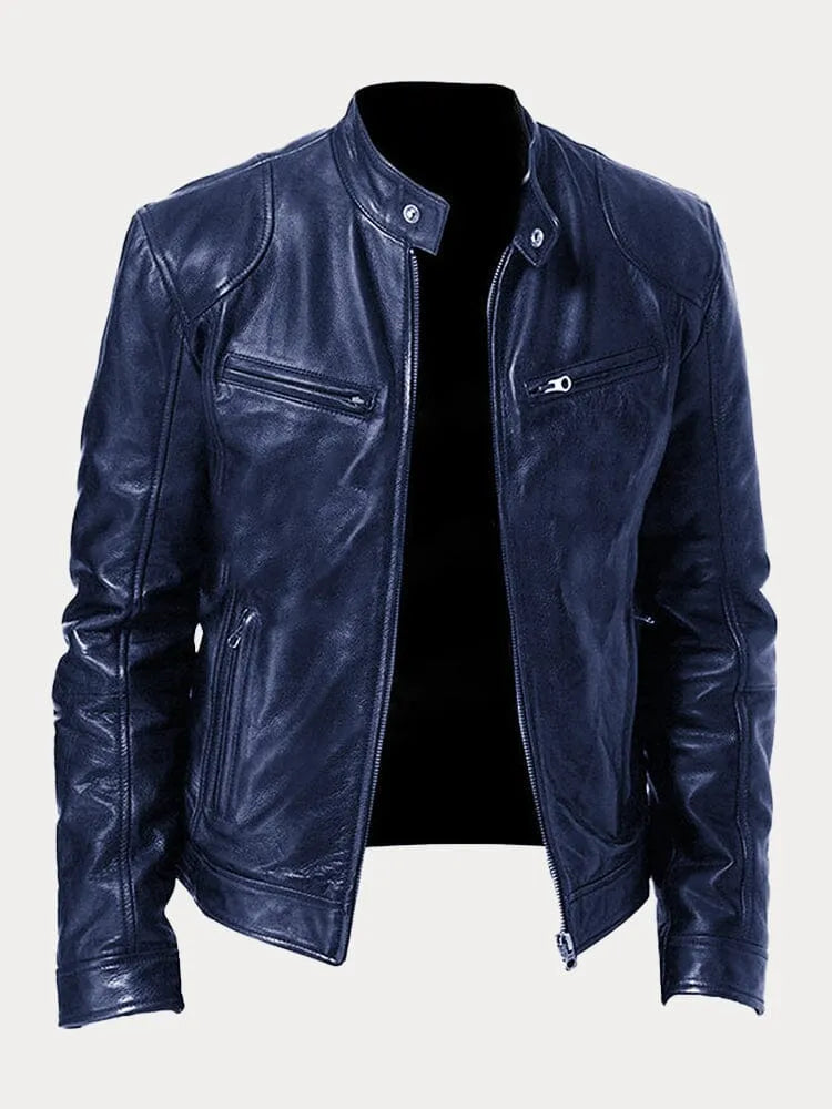 Men's casual leather jacket