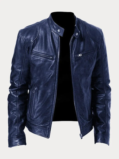 Men's casual leather jacket