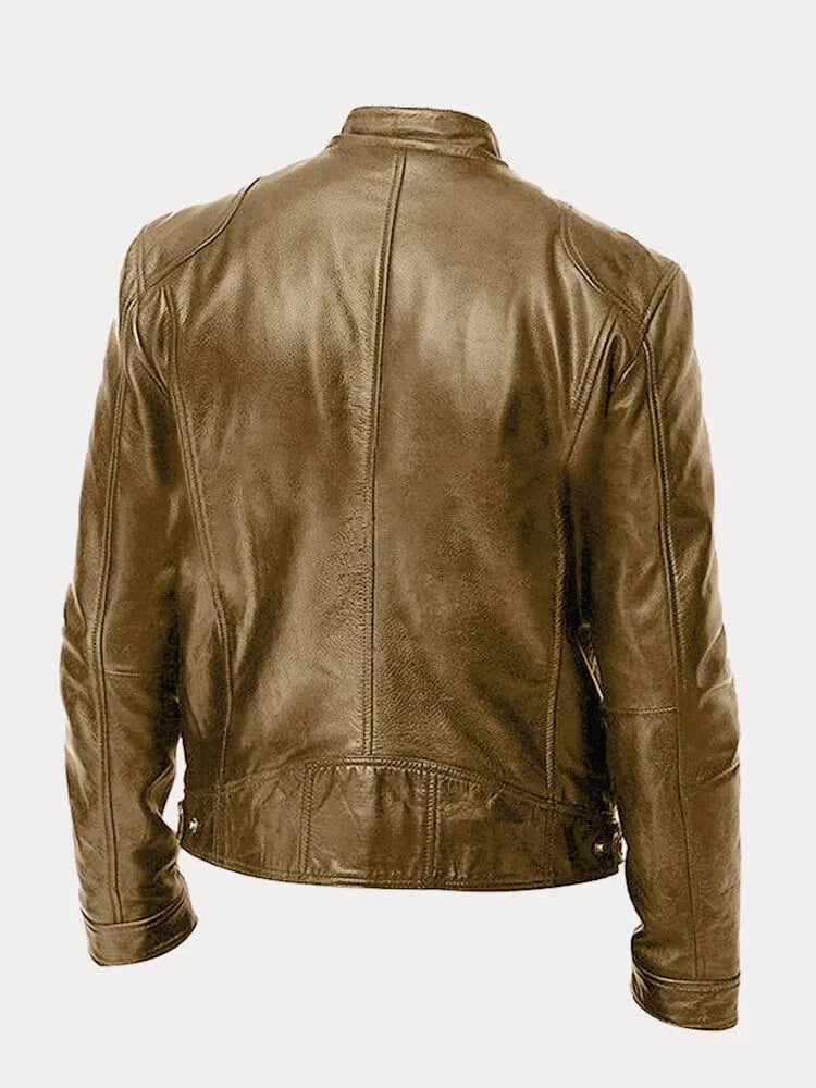 Men's casual leather jacket