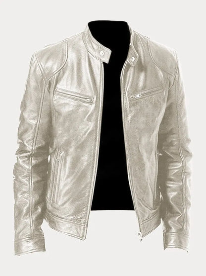 Men's casual leather jacket