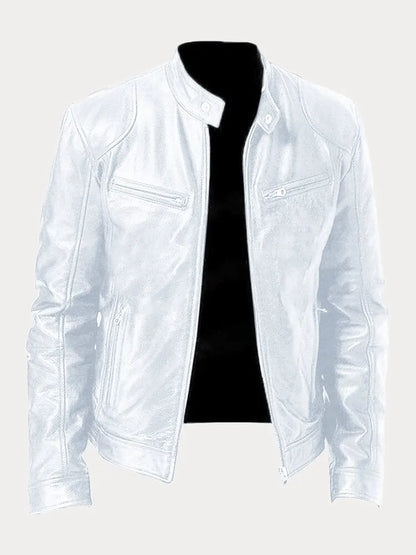 Men's casual leather jacket